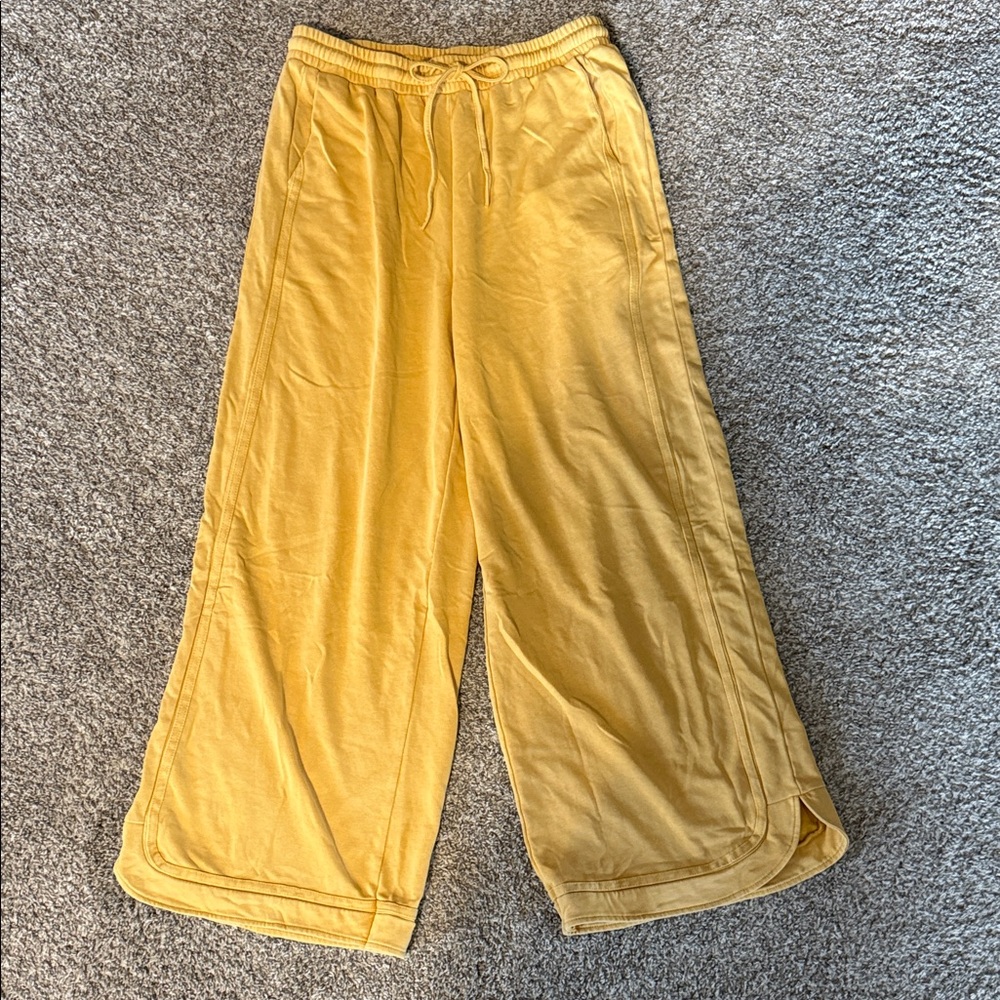 Yellow Wide-Leg Pants